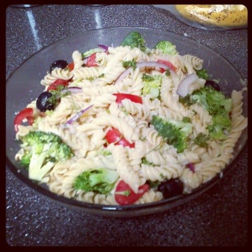 Pâtes froides au surimi