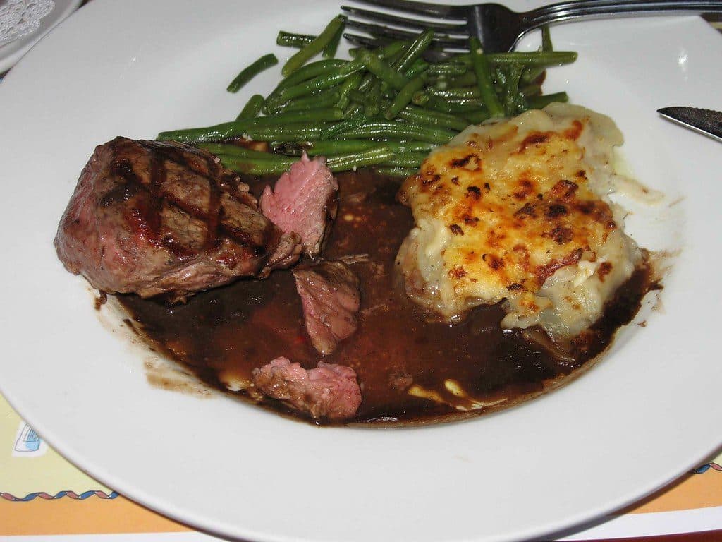 Steak haché haricots verts